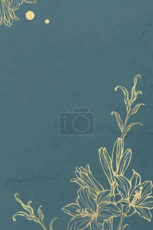 Ilustración de Plantilla de marco floral, ilustración de vector colorido - Imagen libre de derechos
