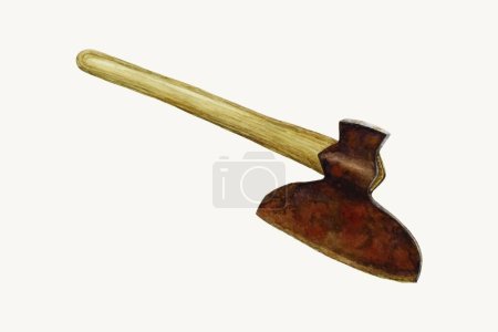 Illustration for Wooden axe isolated on white - Royalty Free Image