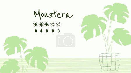 Téléchargez les illustrations : Feuilles tropicales vertes abstraites et plantes avec espace de copie - en licence libre de droit