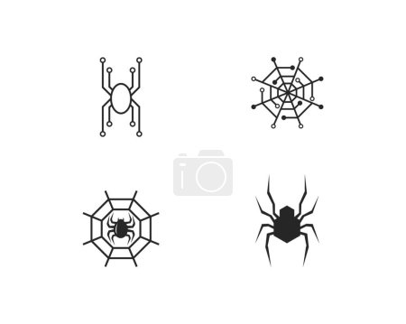 Téléchargez les illustrations : Araignée, illustration vectorielle colorée - en licence libre de droit