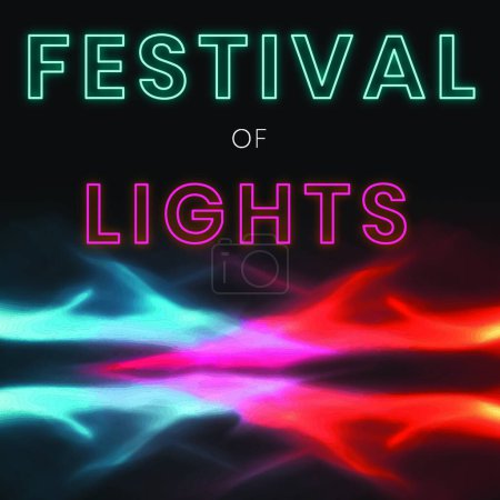 Ilustración de Banner del festival de luz. ilustración vectorial - Imagen libre de derechos