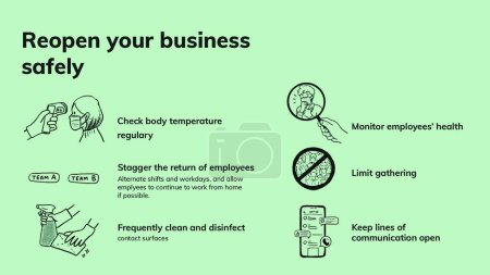 Illustration for Business covid-19 template with text - Royalty Free Image
