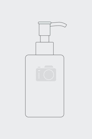 Ilustración de Icono plano botella cosmética - Imagen libre de derechos