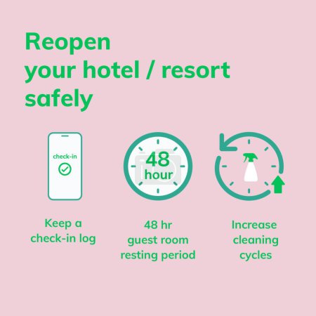 Illustration for Hotel room safely in the hotel - Royalty Free Image