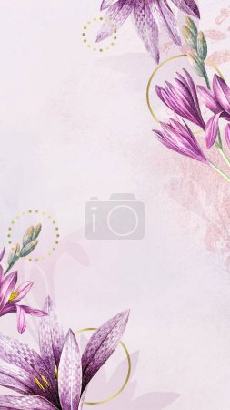 Illustration for Abstract color vector template with flowers - Royalty Free Image