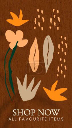 Ilustración de Diseño de plantilla de vector de color con flores - Imagen libre de derechos
