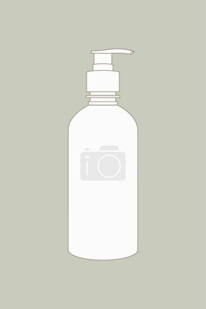 Illustration for Plastic bottle with liquid soap. vector illustration. isolated on white. - Royalty Free Image