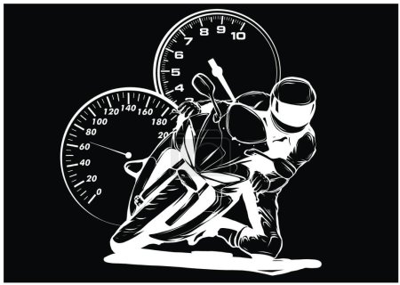 Illustration for "Motorcycle Cockpit Riders View vector illustration design" - Royalty Free Image