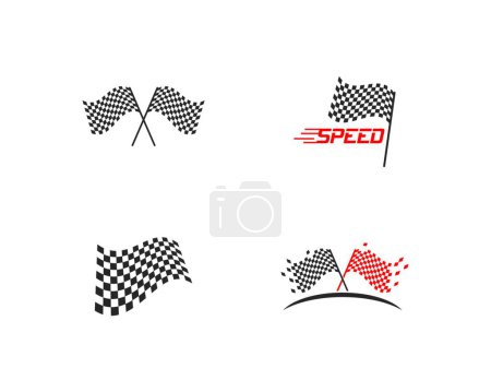 Illustration for "Race flag logo vector " - Royalty Free Image