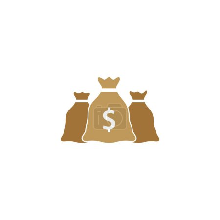 Téléchargez les illustrations : "Sac d'argent Logo "vecteur - en licence libre de droit