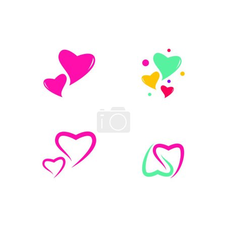 Téléchargez les illustrations : Logo Amour, illustration vectorielle simple - en licence libre de droit