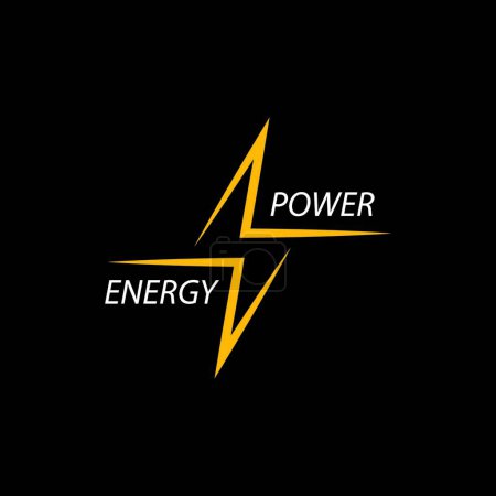 Téléchargez les illustrations : Énergie de puissance, illustration vectorielle simple - en licence libre de droit