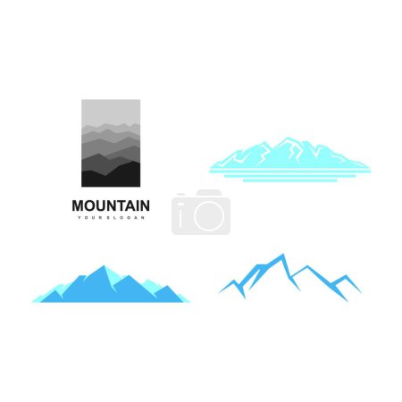 Téléchargez les illustrations : Montagne, illustration vectorielle colorée - en licence libre de droit