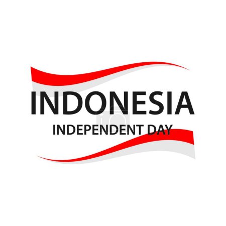 Téléchargez les illustrations : "Illustration vectorielle du Jour indépendant Indonésie - en licence libre de droit