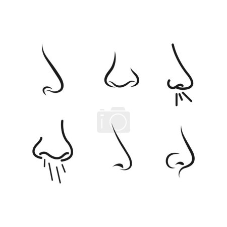 Illustration for Nose icon , vector illustration - Royalty Free Image