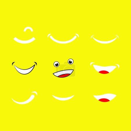 Illustration for Smiles set, vector illustration - Royalty Free Image