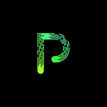 Illustration for "Initial letter p " vector illustration - Royalty Free Image