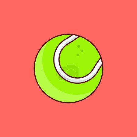 Ilustración de "pelota de tenis "icono web vector ilustración - Imagen libre de derechos