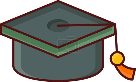 Illustration for Graduation hat   web icon vector illustration - Royalty Free Image