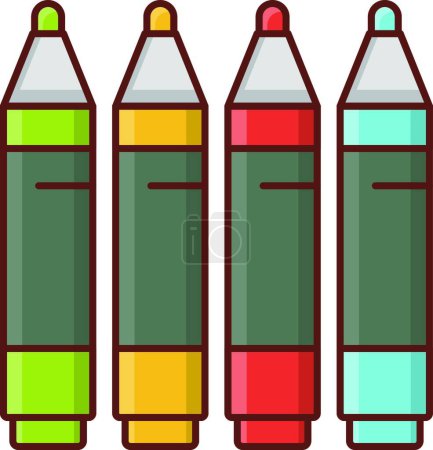 Illustration for Highlighters  web icon vector illustration - Royalty Free Image