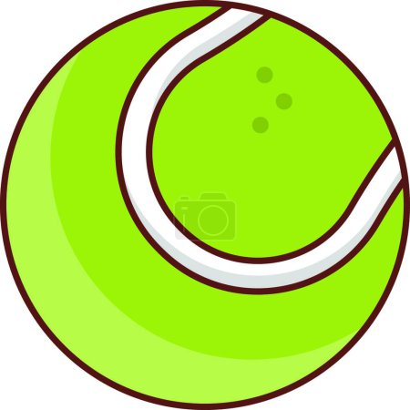 Téléchargez les illustrations : "balle de tennis "illustration vectorielle icône web - en licence libre de droit