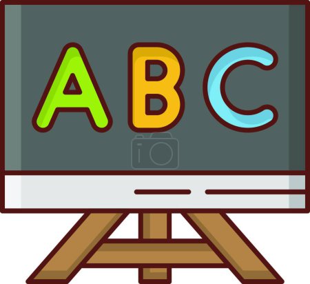 Téléchargez les illustrations : "ABC "illustration vectorielle icône web - en licence libre de droit