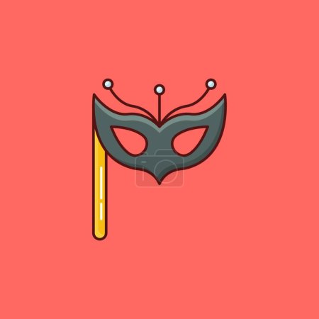 Illustration for Mask  web icon vector illustration - Royalty Free Image
