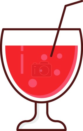 Illustration for Glass   web icon vector illustration - Royalty Free Image