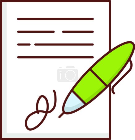 Illustration for "contract "  web icon vector illustration - Royalty Free Image