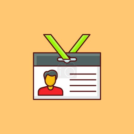 Illustration for Id card web icon vector illustration - Royalty Free Image