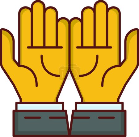 Illustration for Prayer hands icon vector illustration - Royalty Free Image