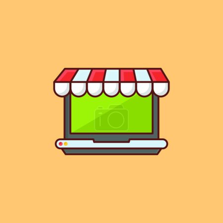 Illustration for "online store " web icon vector illustration - Royalty Free Image