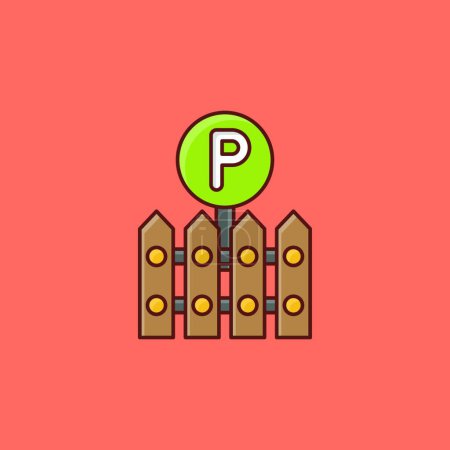 Illustration for Car parking icon vector illustration - Royalty Free Image