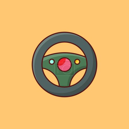 Illustration for Steering Wheel Icon, vector illustration - Royalty Free Image