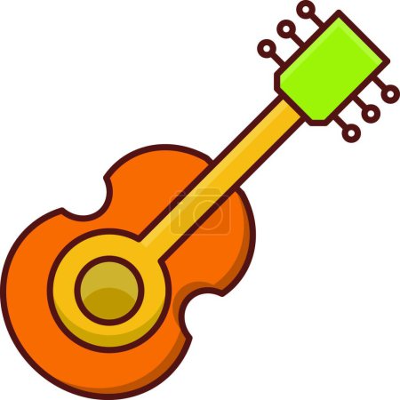Illustration for Guitar icon, web simple illustration - Royalty Free Image