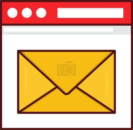 Illustration for Email web icon, digital illustration - Royalty Free Image