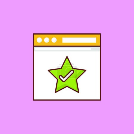 Illustration for Starred web icon vector illustration - Royalty Free Image