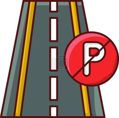 Téléchargez les illustrations : Parking icône vectoriel illustration - en licence libre de droit