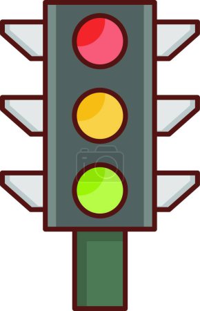 Illustration for Traffic light vector illustration - Royalty Free Image