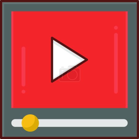 Ilustración de Icono de vídeo, diseño simple para aplicaciones y sitios web - Imagen libre de derechos
