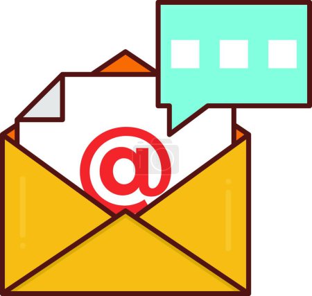 Illustration for Mail  web icon vector illustration - Royalty Free Image