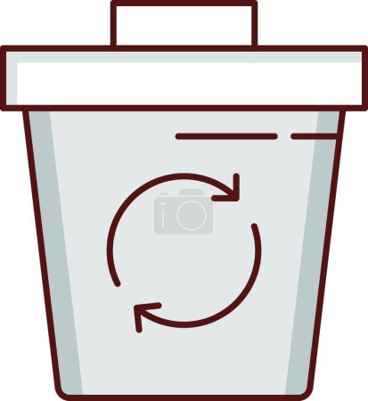 Ilustración de Icono de la papelera de basura, ilustración vectorial - Imagen libre de derechos