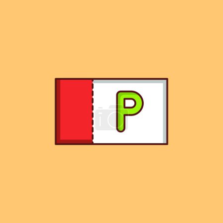 Téléchargez les illustrations : Parking icône vectoriel illustration - en licence libre de droit