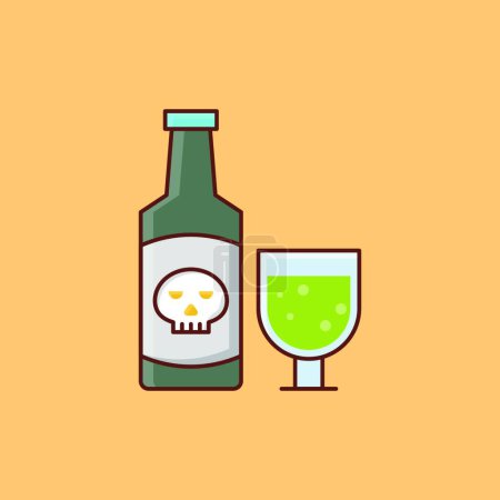Illustration for Poison bottle icon, vector illustration - Royalty Free Image