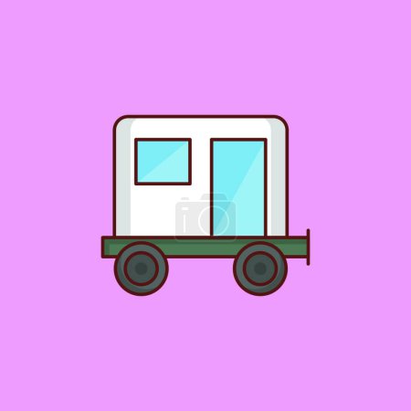 Ilustración de "caravana "icono vector ilustración - Imagen libre de derechos
