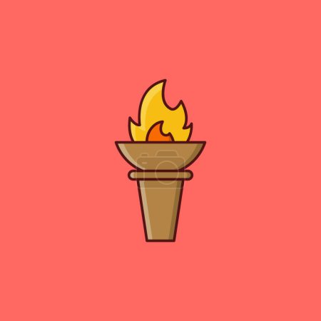 Illustration for Torch  icon vector illustration - Royalty Free Image