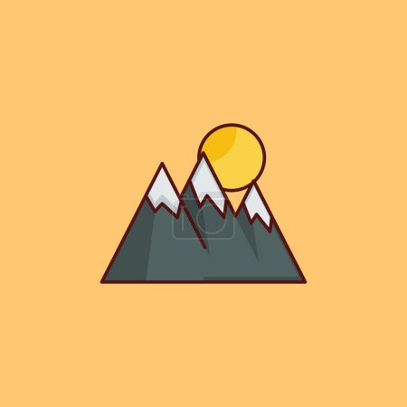 Illustration for Mountain icon, vector illustration - Royalty Free Image