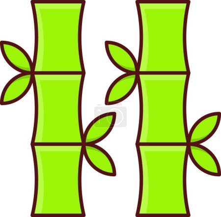 Téléchargez les illustrations : Illustration vectorielle icône en bambou - en licence libre de droit