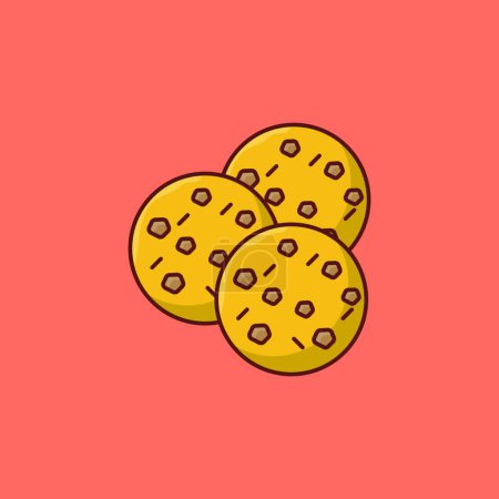Téléchargez les illustrations : Icône de biscuit. illustration vectorielle - en licence libre de droit