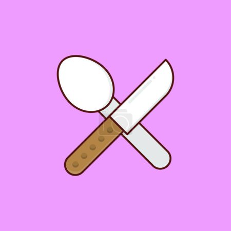 Illustration for Fork icon. vector illustration - Royalty Free Image